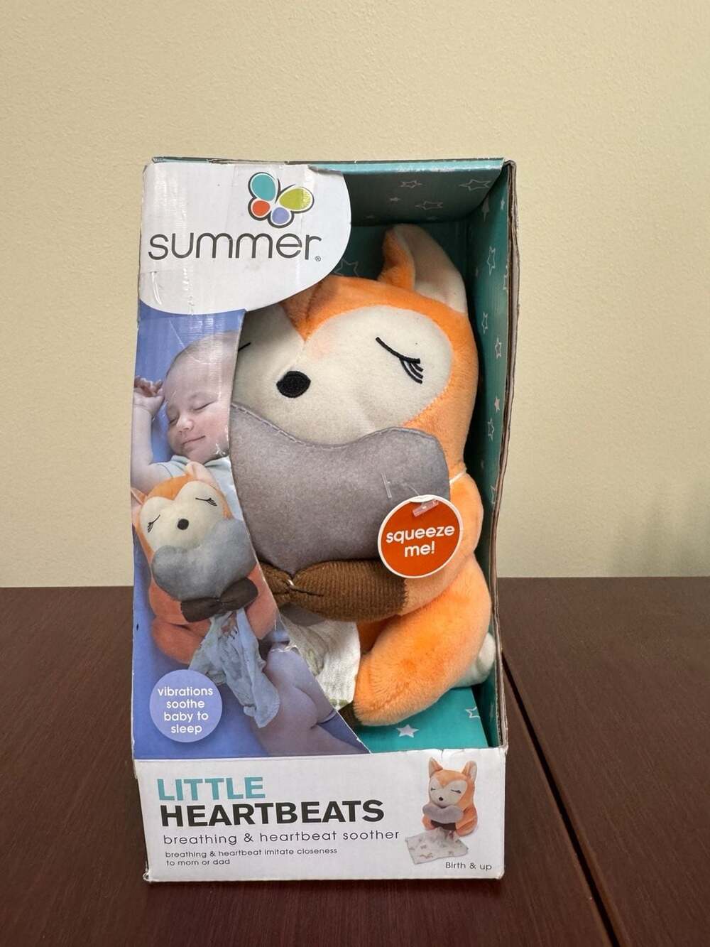 Summer Infant Little Heartbeats Breathing & Heartbeat Soother Fox